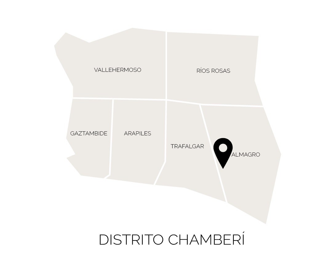 Ubicación de General Arrando 14 en el distrito de Chamberí