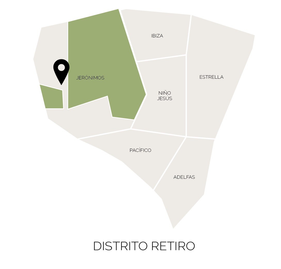 Ubicación de Alberto Bosch 10 en el distrito de Retiro